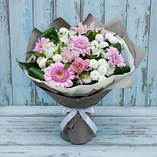 Букет цветов из:  Герберы, Альстромерии и Хризантемы #REPLACE_PRED# Княжево