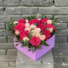 Цветочная композиция из Розы в коробке в Княжево