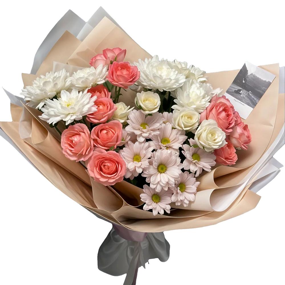 Букет цветов из: Розы и Хризантемы в Княжево