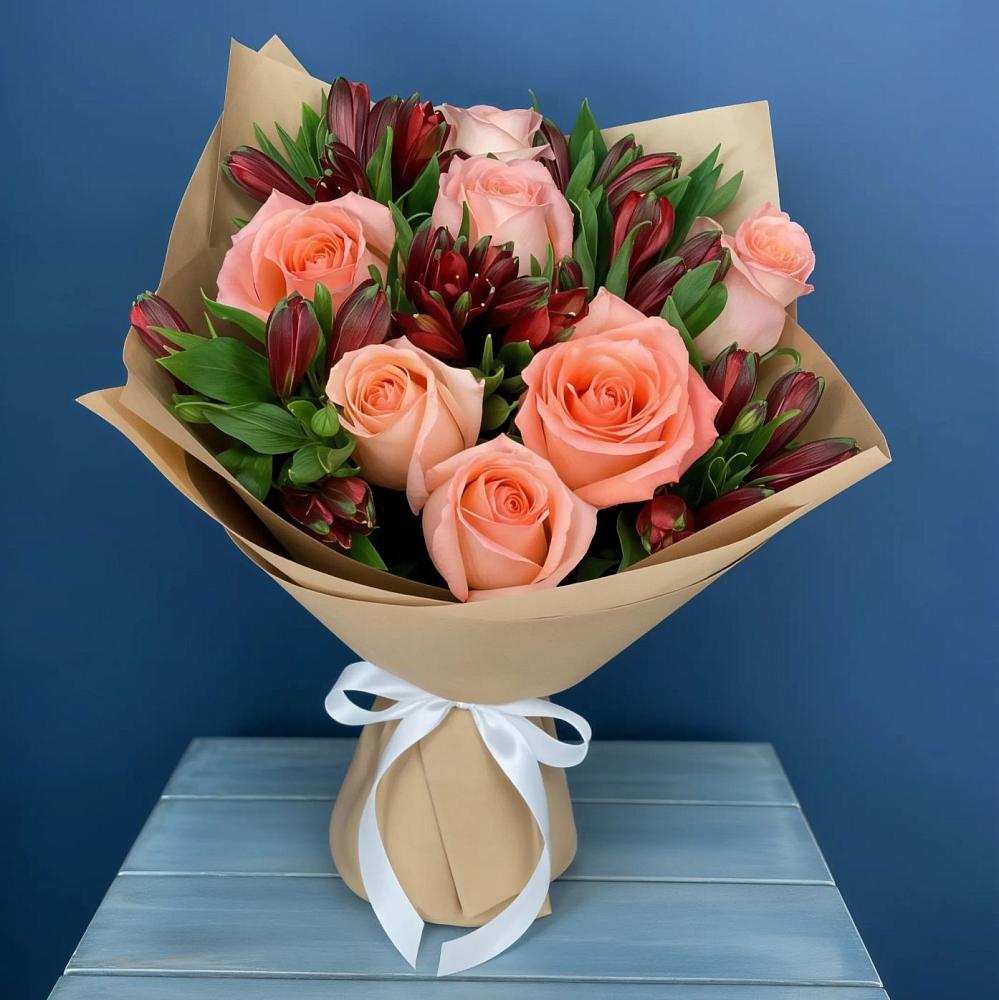 Букет цветов из: Розы и Альстромерии в Княжево