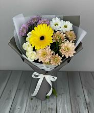 Букет цветов из:  Розы, Герберы и Хризантемы в Княжево