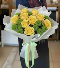 Букет цветов из:  Хризантемы и Розы в Княжево