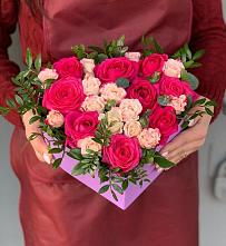 Цветочная композиция из Розы в коробке #REPLACE_PRED# Княжево