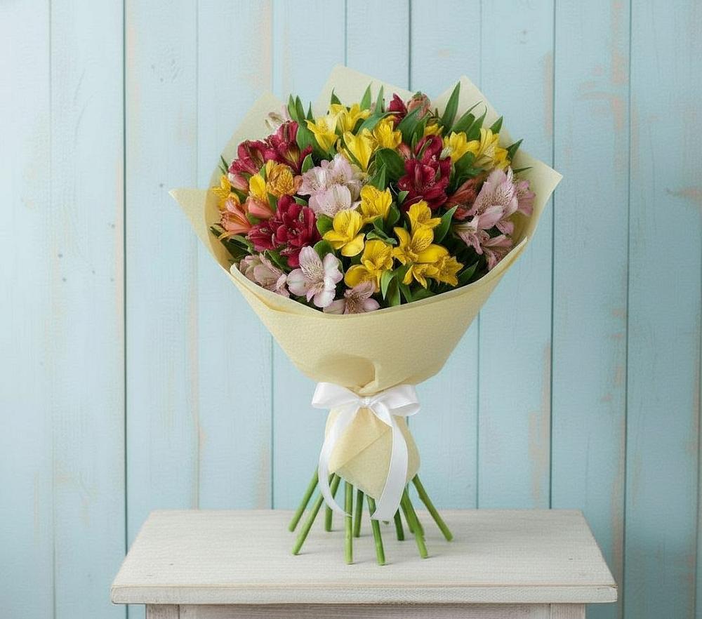 Букет цветов из: Альстромерии в Княжево