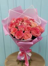 Букет 15 Розовых роз Равель в Княжево