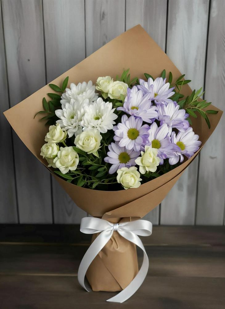 Букет цветов из: Хризантемы и Розы в Княжево